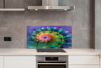 Painel de vidro Padrões fractais geométricos