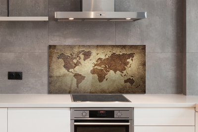 Painel de vidro Mapa cinza