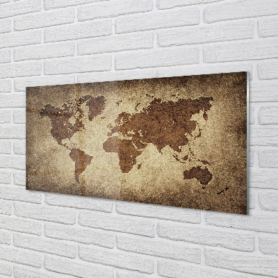 Painel de vidro Mapa cinza