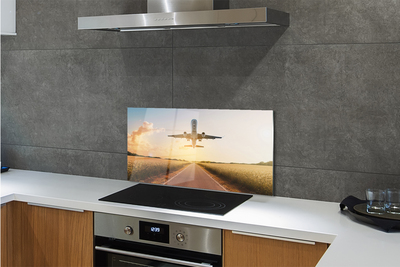 Painel de vidro Avião oeste da cidade