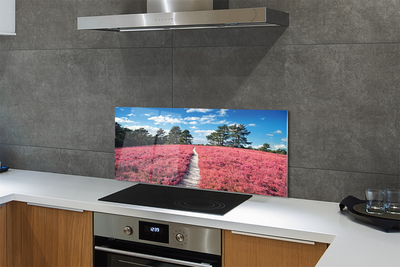 Painel de vidro Campo, urze, floresta