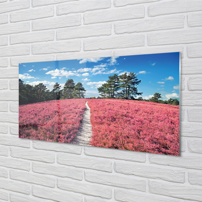 Painel de vidro Campo, urze, floresta