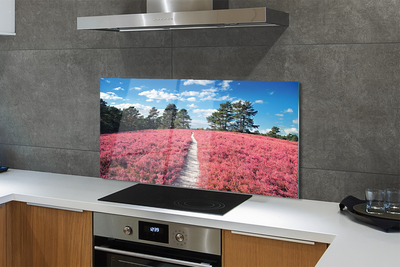 Painel de vidro Campo, urze, floresta