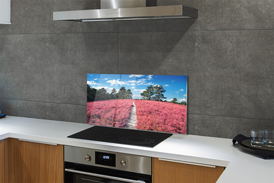 Painel de vidro Campo, urze, floresta