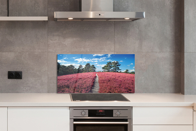 Painel de vidro Campo, urze, floresta