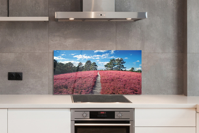 Painel de vidro Campo, urze, floresta