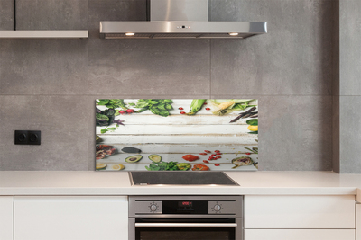 Painel de vidro Abacate, milho, espinafre