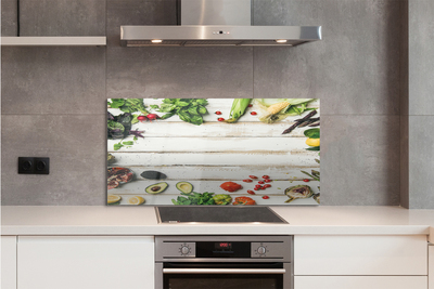 Painel de vidro Abacate, milho, espinafre