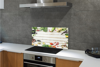 Painel de vidro Abacate, milho, espinafre