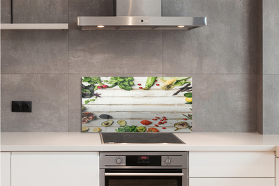 Painel de vidro Abacate, milho, espinafre