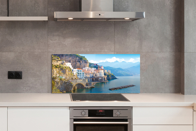 Painel de vidro Edifícios da Costa do Mar da Itália