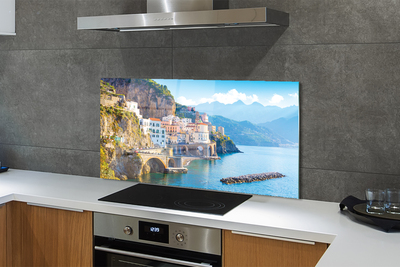 Painel de vidro Edifícios da Costa do Mar da Itália