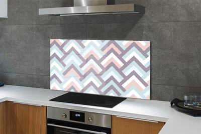 Painel de vidro Listras em espinha de peixe