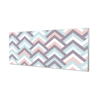 Painel de vidro Listras em espinha de peixe