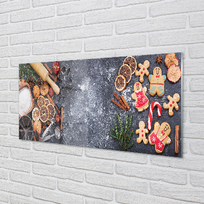 Painel de vidro Farinha de gengibre de Natal