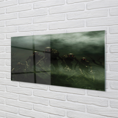 Painel de vidro Nuvens zumbis