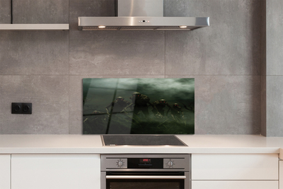 Painel de vidro Nuvens zumbis