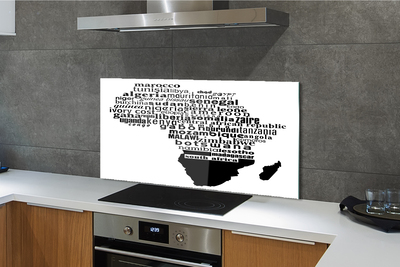 Painel de vidro Letras em preto e branco