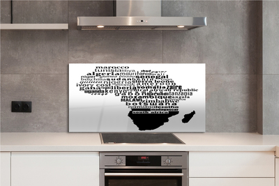 Painel de vidro Letras em preto e branco