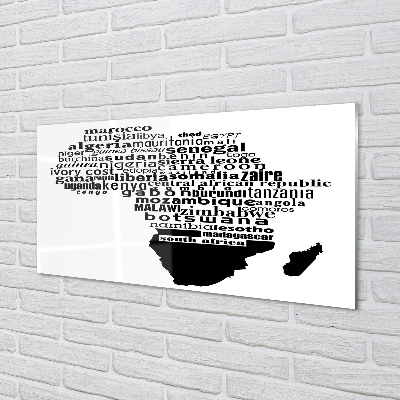 Painel de vidro Letras em preto e branco