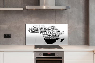 Painel de vidro Letras em preto e branco