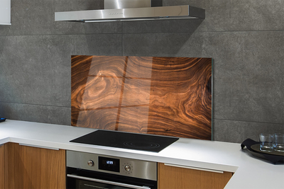 Painel de vidro Grãos e nós da madeira