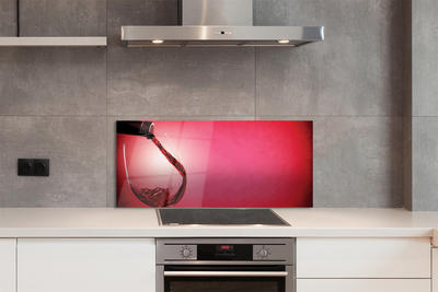 Painel de vidro Fundo vermelho, vidro à esquerda