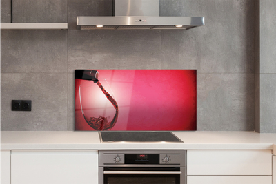 Painel de vidro Fundo vermelho, vidro à esquerda