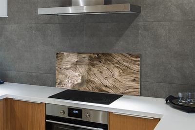 Painel de vidro Grãos e nós da madeira