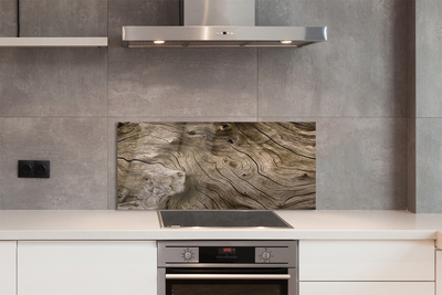 Painel de vidro Grãos e nós da madeira