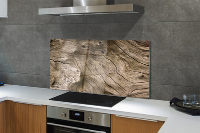 Painel de vidro Grãos e nós da madeira