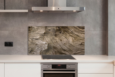 Painel de vidro Grãos e nós da madeira