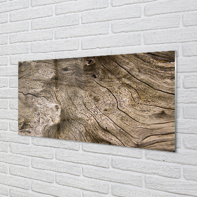 Painel de vidro Grãos e nós da madeira