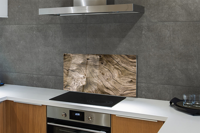 Painel de vidro Grãos e nós da madeira