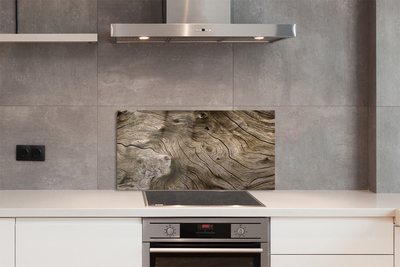 Painel de vidro Grãos e nós da madeira