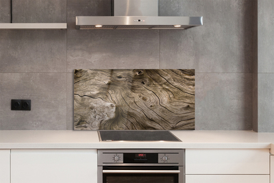 Painel de vidro Grãos e nós da madeira