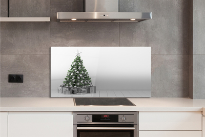 Painel de vidro presentes de árvore de natal