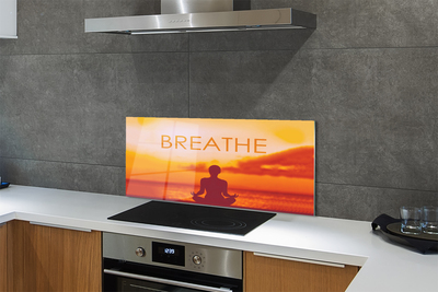 Painel de vidro Inscrição de mulher sol