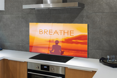 Painel de vidro Inscrição de mulher sol