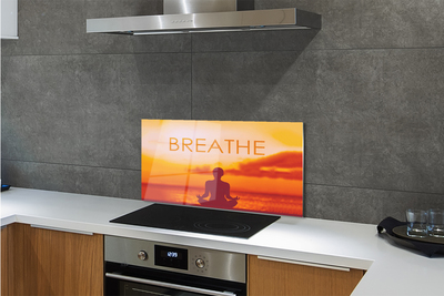 Painel de vidro Inscrição de mulher sol