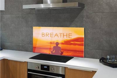 Painel de vidro Inscrição de mulher sol