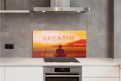 Painel de vidro Inscrição de mulher sol