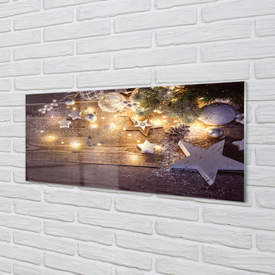 Painel de vidro Bolas, cones, placas, lâmpadas