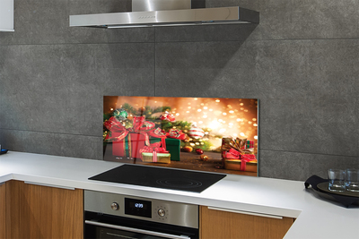 Painel de vidro Presentes enfeites luzes