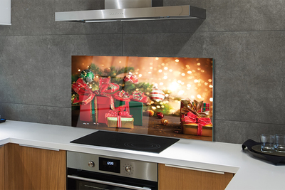 Painel de vidro Presentes enfeites luzes