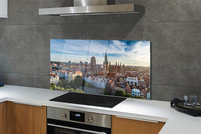 Painel de vidro Igreja Panorama de Gdansk