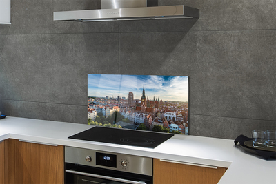 Painel de vidro Igreja Panorama de Gdansk