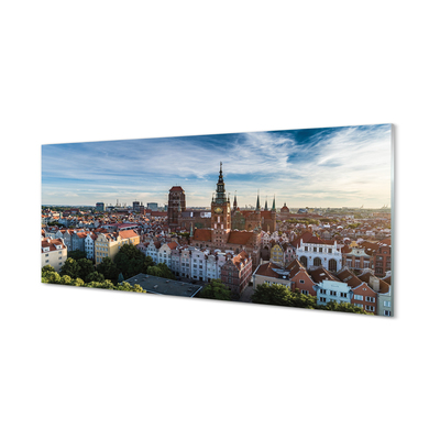 Painel de vidro Igreja Panorama de Gdansk