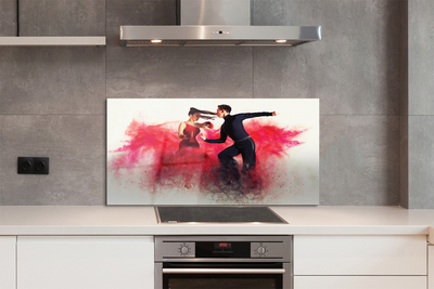 Painel de vidro Pessoas fumaça vermelha