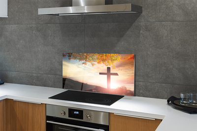 Painel de vidro Cruz de árvore